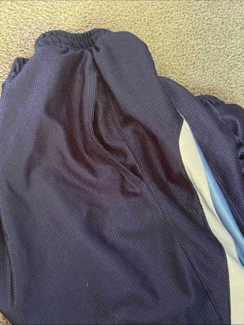 NBA Men's Dark Navy Athletic Basketball Shorts with White/Silver Accent. Size XL
